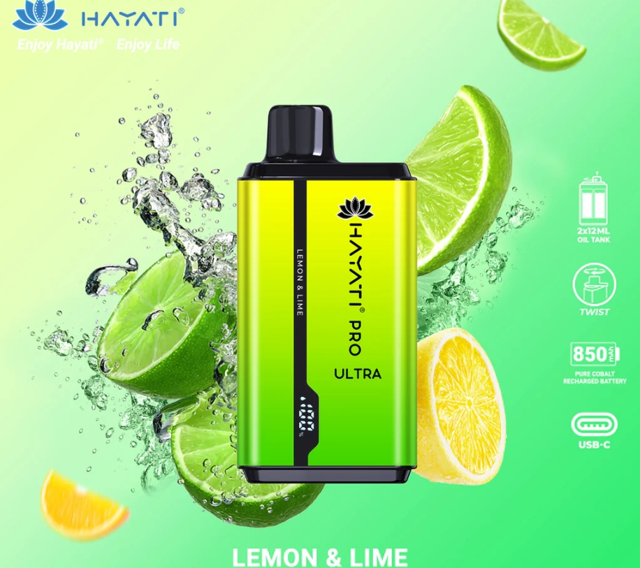 Hayati Pro Ultra 15000 Puffs Vape - Lemon Lime: A Zesty Revolution in the 2025 Philippine Vaping Scene