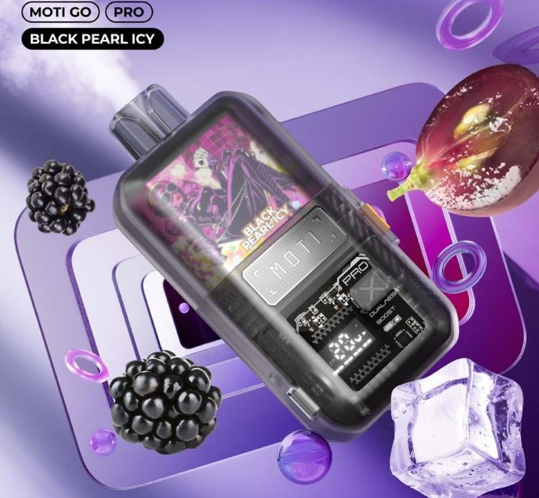 MOTI Go Pro 12000 Puffs Vape: Embracing the Enigmatic Depths of Black Pearl Icy &ndash; Ireland&rsquo;s 2025 Vape Voyage